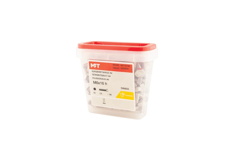 550404 Sekskantskrue A4 DIN933 (c)