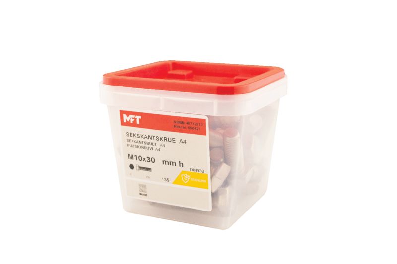 550421 Sekskantskrue A4 DIN933 (c) 550421 Sekskantskrue A4 DIN933 (c)