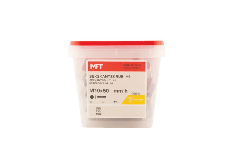 550423 Sekskantskrue A4 DIN933 (b)