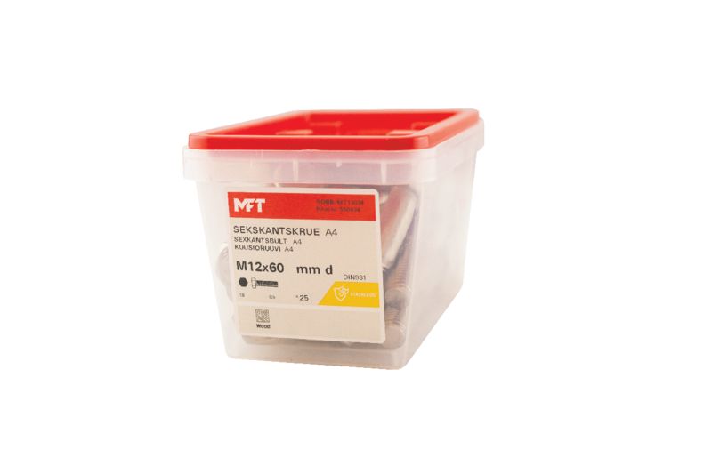 550434 Sekskantskrue A4 DIN931 (c)