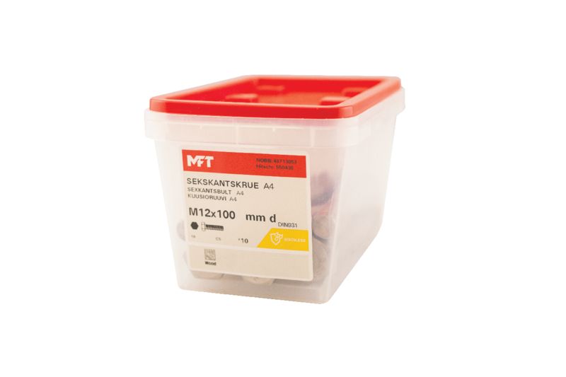 550436 Sekskantskrue A4 DIN931 (c)