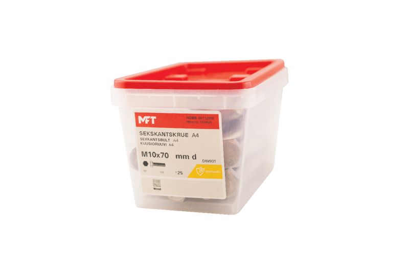 550425 Sekskantskrue A4 DIN931 (c)