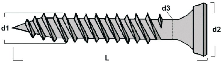 Gipsplateskrue (Stål)